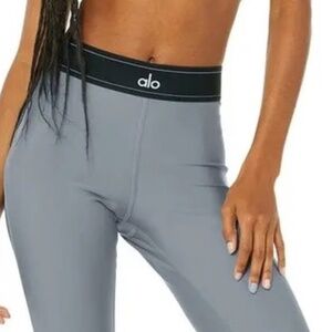 Alo Yoga Steel Blue Airlift High-Waist Suit Up Legging, XXS